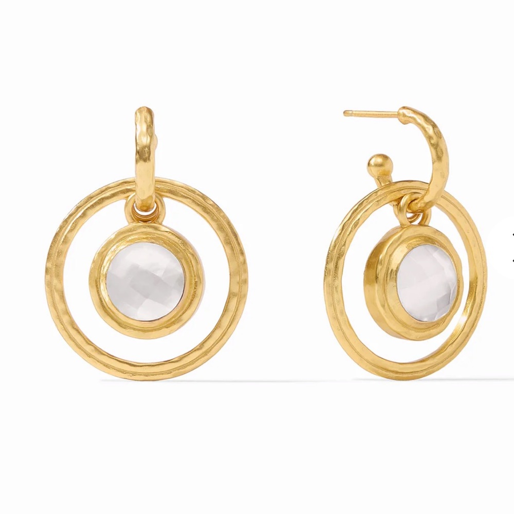 Julie Vos Gold and White Earrings
